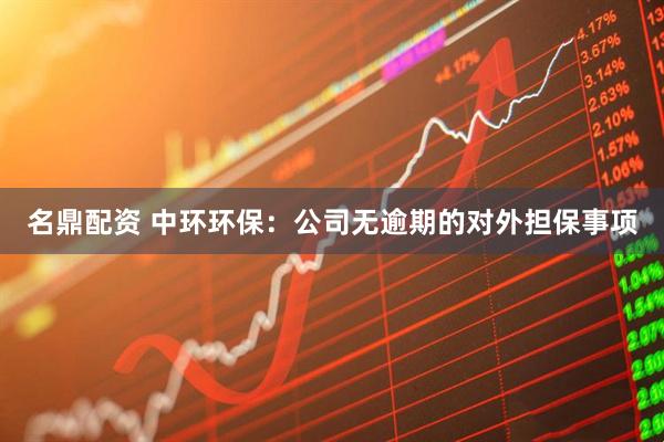 名鼎配资 中环环保：公司无逾期的对外担保事项