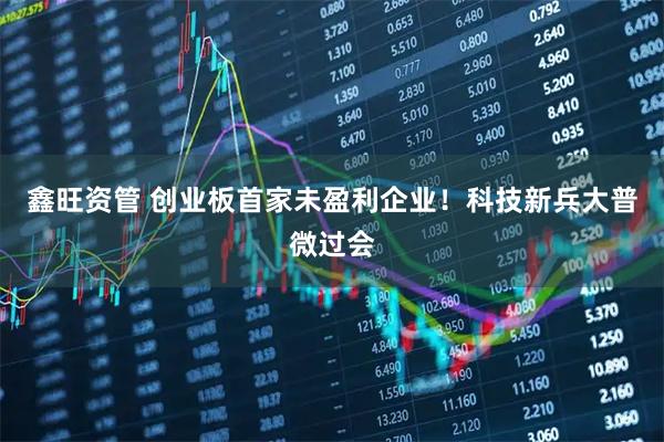 鑫旺资管 创业板首家未盈利企业！科技新兵大普微过会